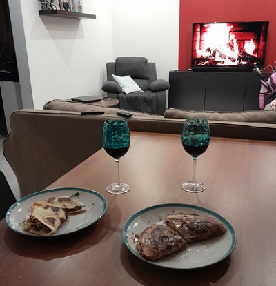 Taco Burger Date Night With Wine